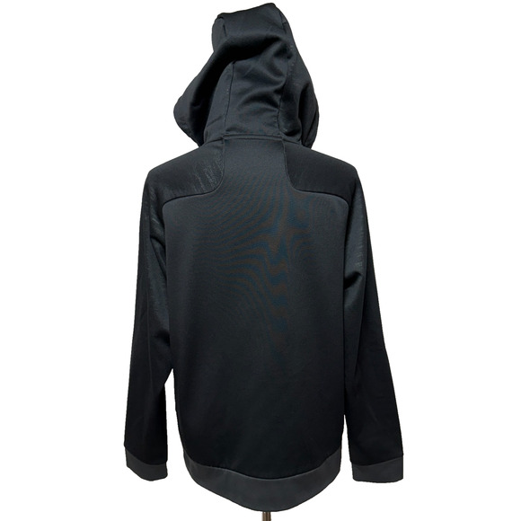 Nike Jacket Womens Medium Black Therma Fit Full Zip Hooded Drawstring Outdoors - Picture 2 of 12